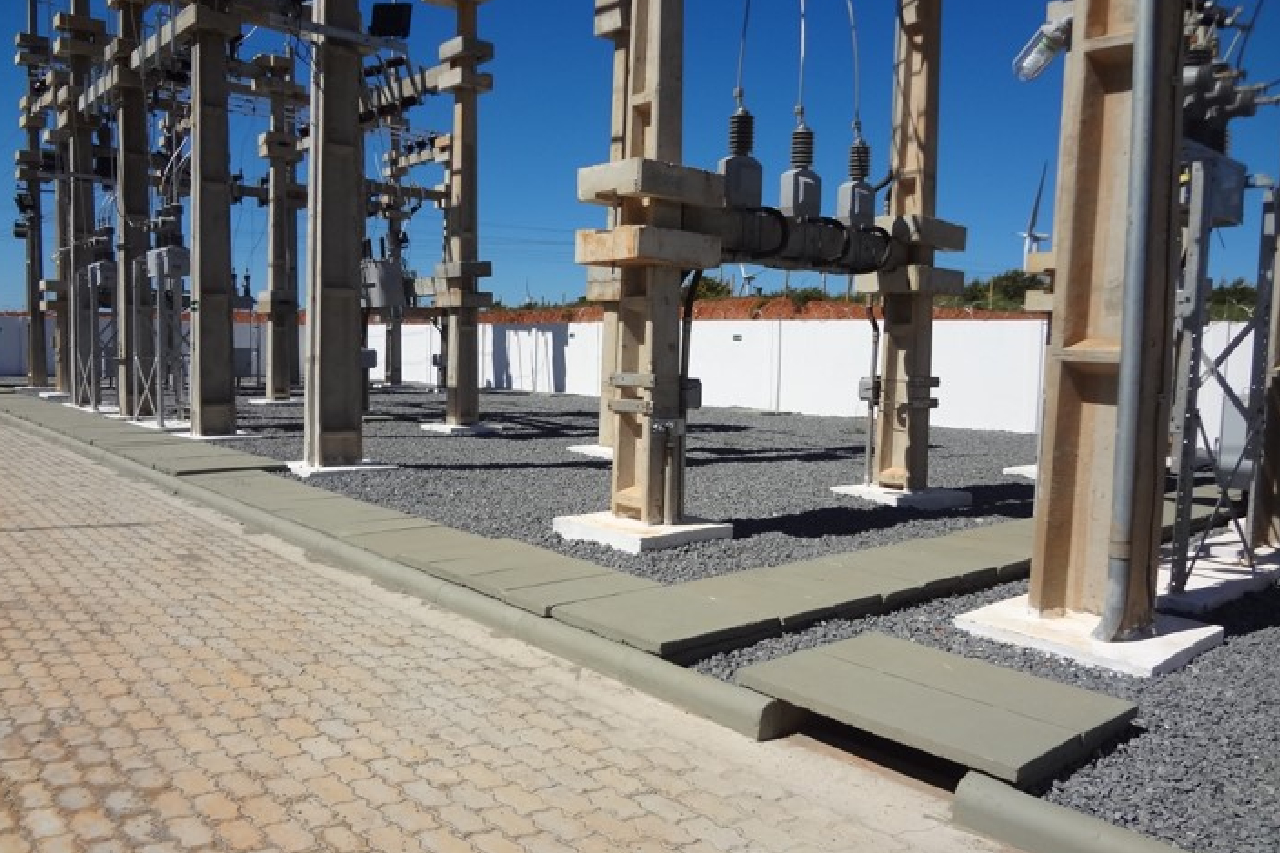 Construção base eólica
