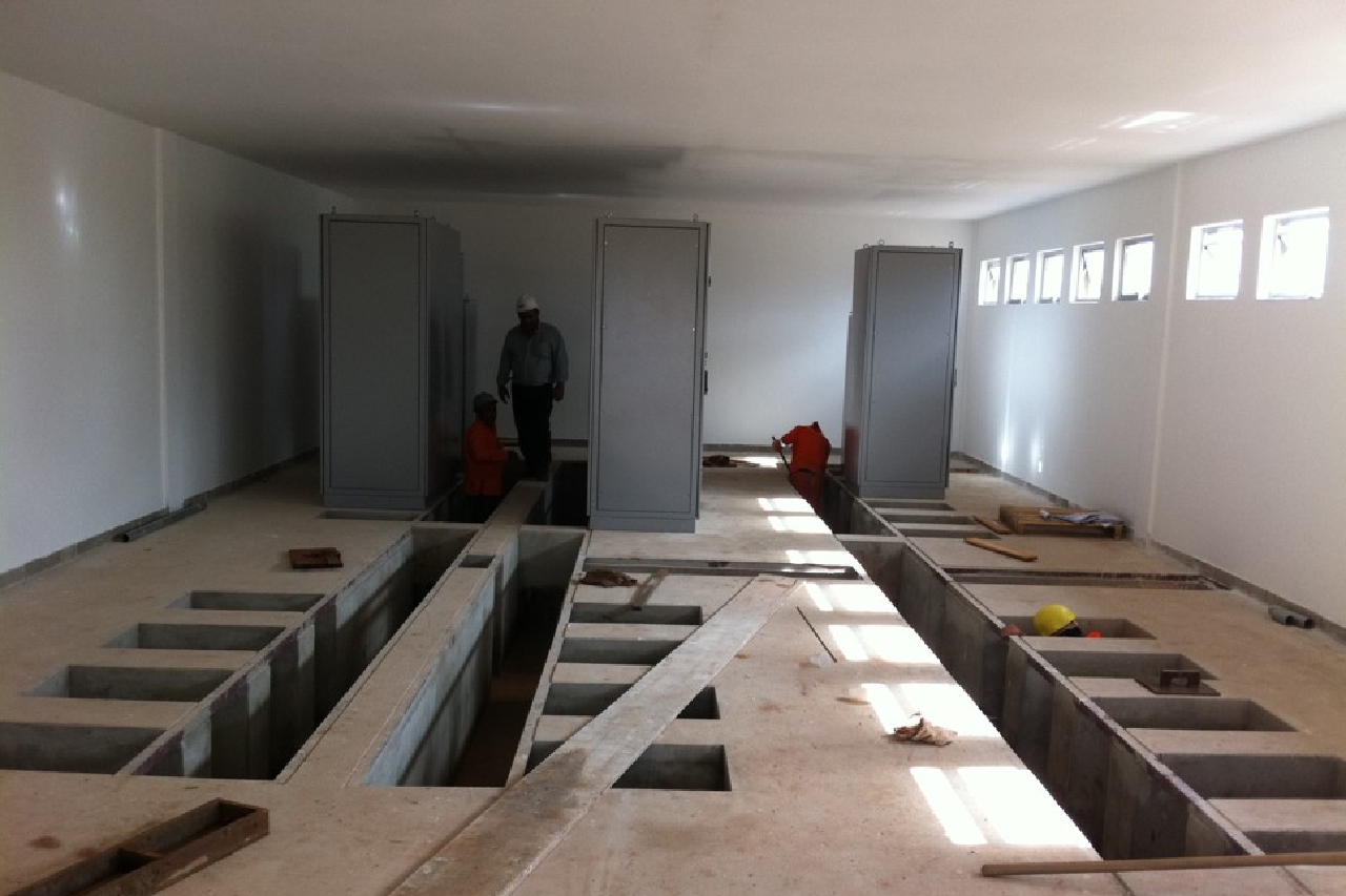 Construção base eólica